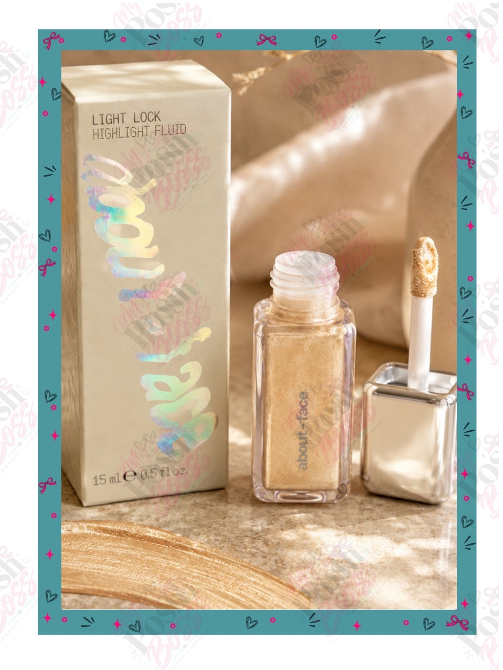about-face Light Lock Highlight Fluid – in the shade: Shaken Or Stirred – BNIB